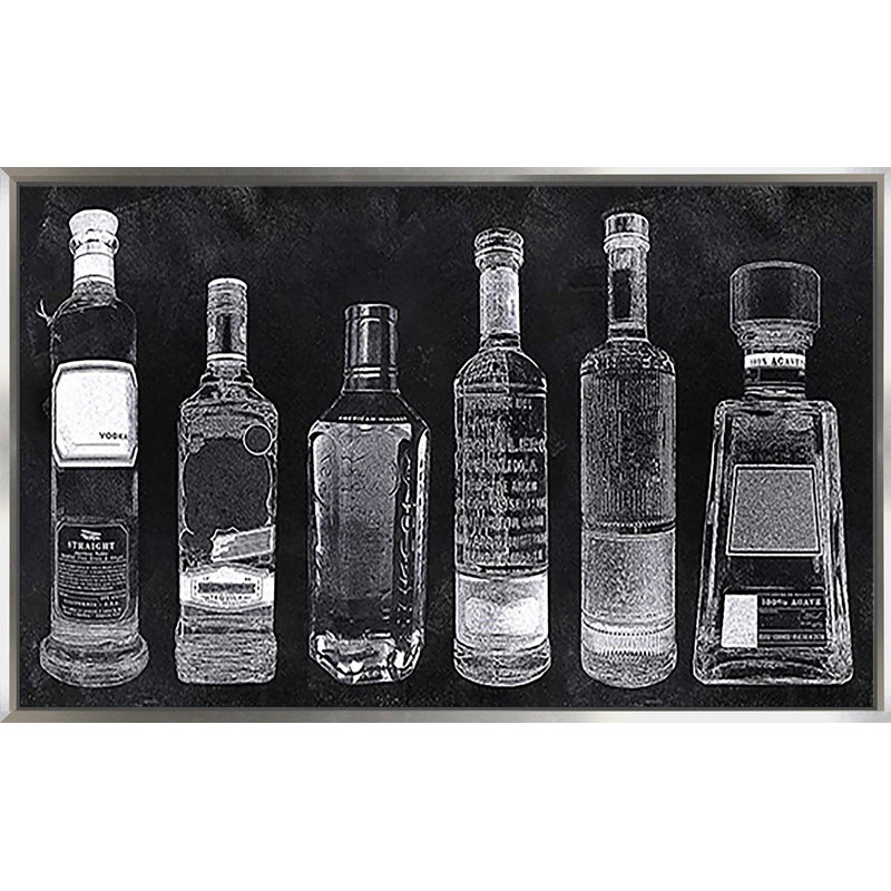 Bar Bar par Natalie Carpentieri - impression, Cadre flottant argent, H 21,5 po x l 33,5 po x P 2 po
