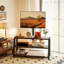 TV Stand, with Swivel Bracket 108*41*135 cm Steel 1 Piece TV Stand Rustic Brown with Swivel Bracket