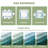 Modern Abstract Machine Washable Gray/White/Green Area Rug-235324062