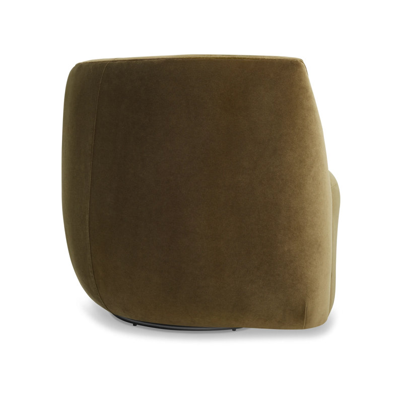 Council Swivel Barrel Chair, Moss Velvet
