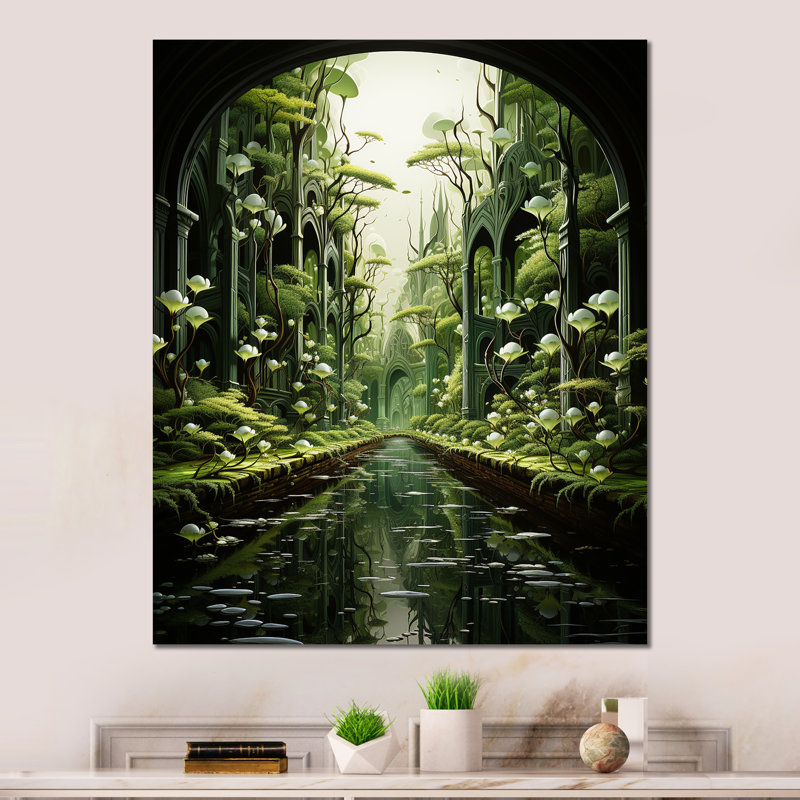 «Surreal Path To Whimsical Wilderness» sur, H 40 po x l 30 po x P 1,5 po
