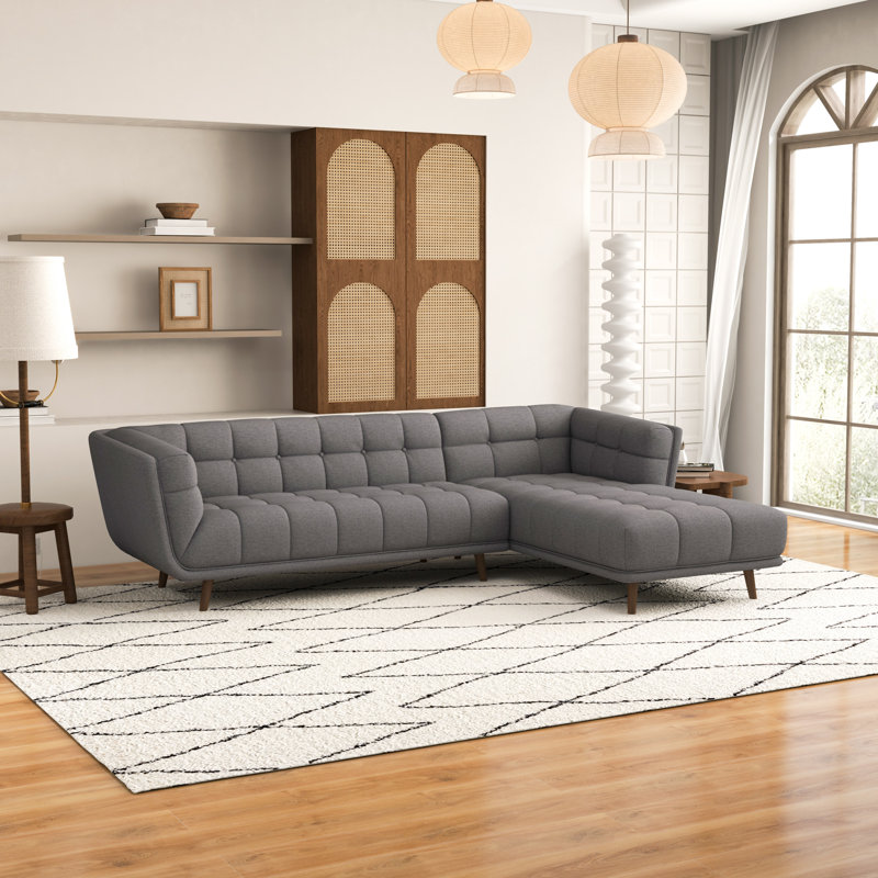 Worton Upholstered L-Shaped Sectional, Right Hand Facing