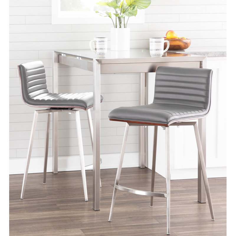 Tabouret de comptoir pivotant 24,5 po Middlebrook, Gris clair