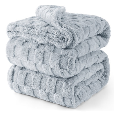 Couverture molletonnée douillette texturée