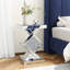 Pedestal Glass End Table