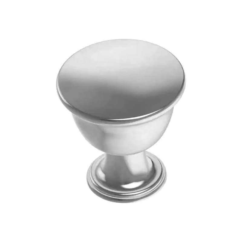 (5 Pack) 1-1/8 inch Foundation Round Knob, Satin Nickel