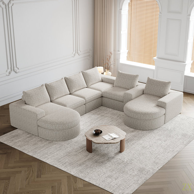 Canapé modulaire Chenille Cloud, Chenille beige