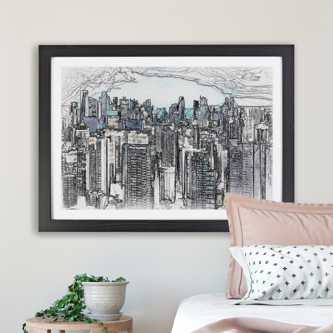 Singapore Skyline - Framed Print