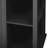 Black Rubber Wood Veneer Kitchen Island With Internal Storage Rack, 13.8"X41.7" Table, 6+2 Wheels, For Organization Extendable 47.2" Dimension, Top, Cabinets, Power Outlet, Mobile Function-2087997406