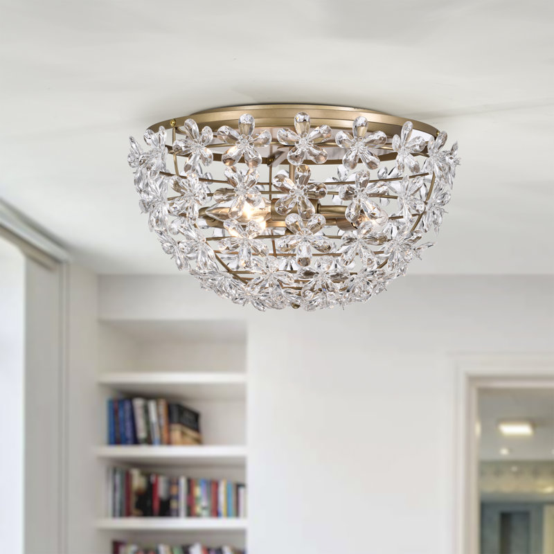 Plafonnier encastré 3 lumières DEL 14 po