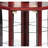 Glass Curio Cabinet With , Cherry Finish, Adjustable Shelves, Elegant Carvings Storage Shelves Lighted Corner In Color-7189591