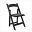 Ensemble de 4 chaises d'appoint rembourrées pliantes, chaises portatives peu encombrantes avec coussin noir & amp; Cadre noir pour salle à manger, petits espaces pour adultes-783463233