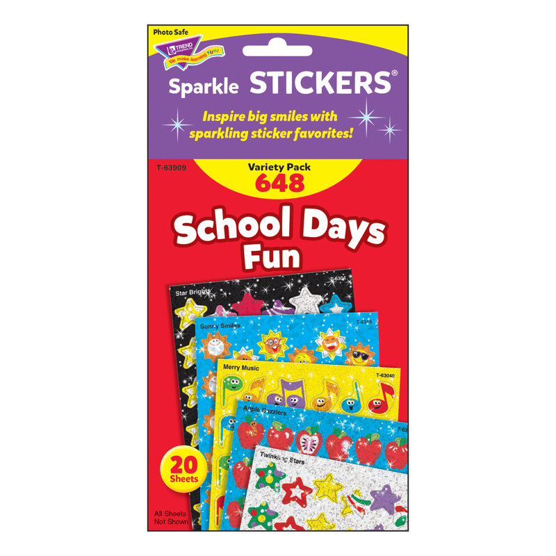 Ensemble de 2 autocollants brillants TREND School Days