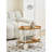 JYCC-YEL Movable Small Pushcart Small Cart Double Layered Coffee Table Leisure Modern Living Room