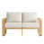 Coussin beige / Cadre en bois naturel est en rupture de stock
