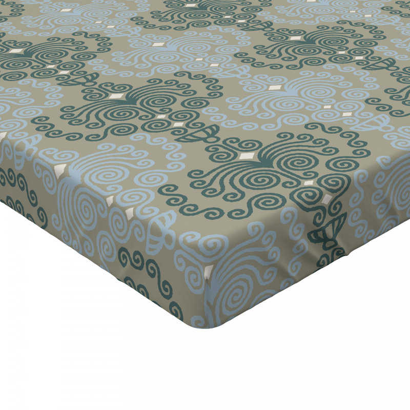 Microfiber Damask Fitted Sheet, Full Fitted Sheet