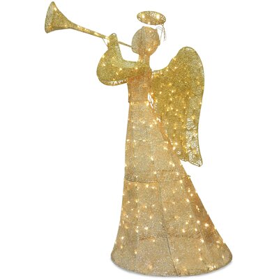 The Holiday Aisle® Angel with LED Lights Christmas Decoration Lighted ...