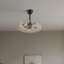 Ventilateur de plafond en corde de chanvre 19 po avec 4 ampoules, intensité variable, 7 pales, moteur à courant continu réversible.