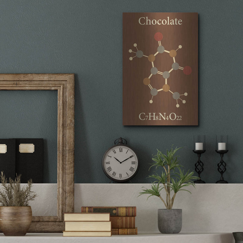 «Chocolate Molecule», art mural en métal, H 16 po x l 12 po