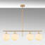 Lustre moderne doré, hauteur réglable, 31,9 x 5,9 x 14,2-29,9 pouces | Corps en métal, capuchon en verre, 4 x culot E14 de 40 W maximum | Conception scandinave élégante, parfaite pour la salle à manger et les espaces de vie, indice de protection IP20-81398610-109545852