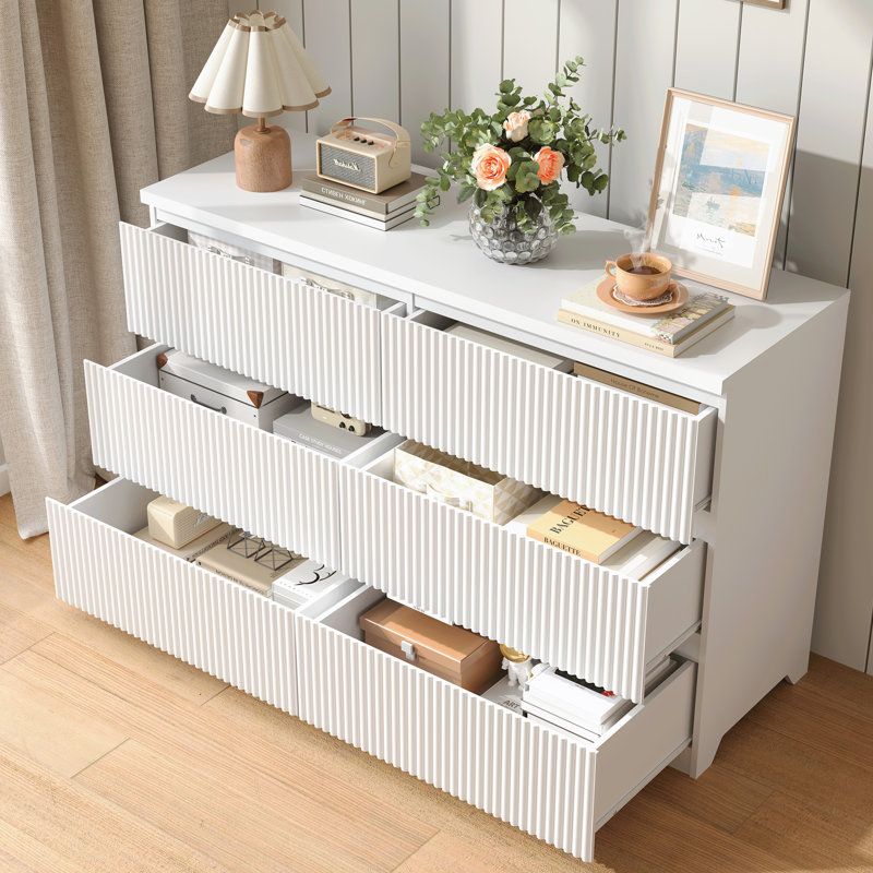 Commode 6 tiroirs Modern White