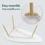 Table basse moderne moderne avec tables ovales blanches pour le salon