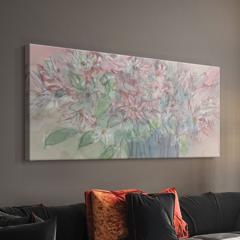 La floraison I - Toile tendue avec châssis - Prêt à accrocher, H 20 po x l 40 po