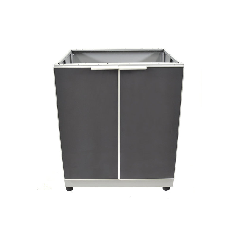 Armoire de cuisine d'extérieur 2 portes pour évier de cuisine - gris foncé