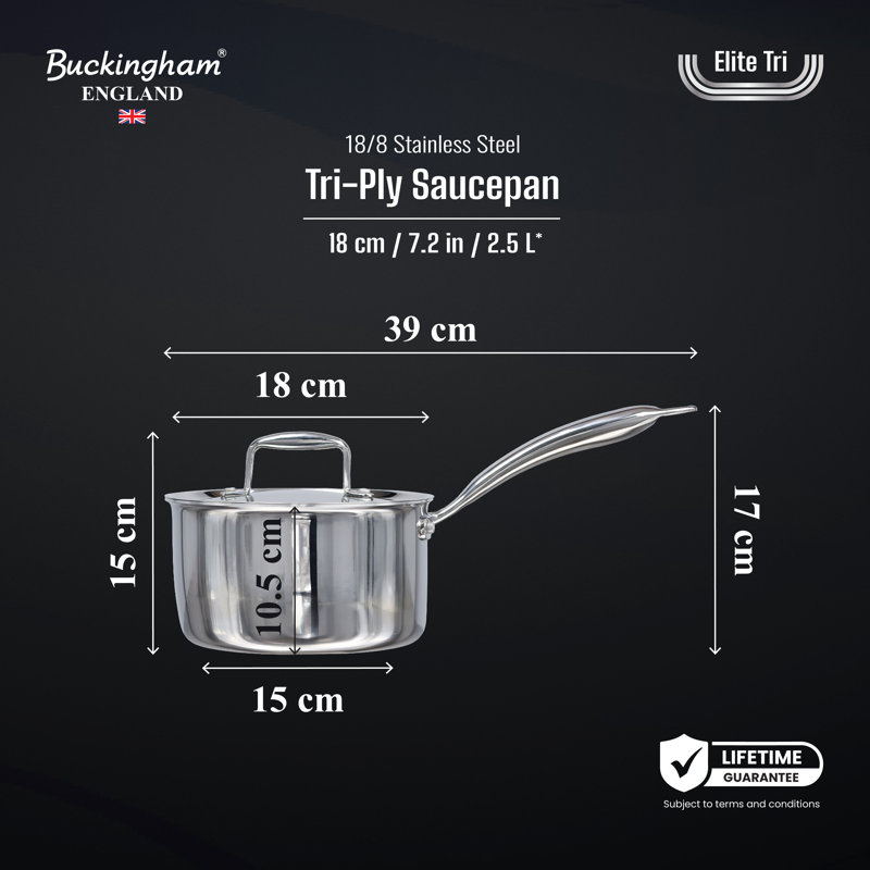 5034234707140 2.5L Stainless Steel (18/8) Saucepan