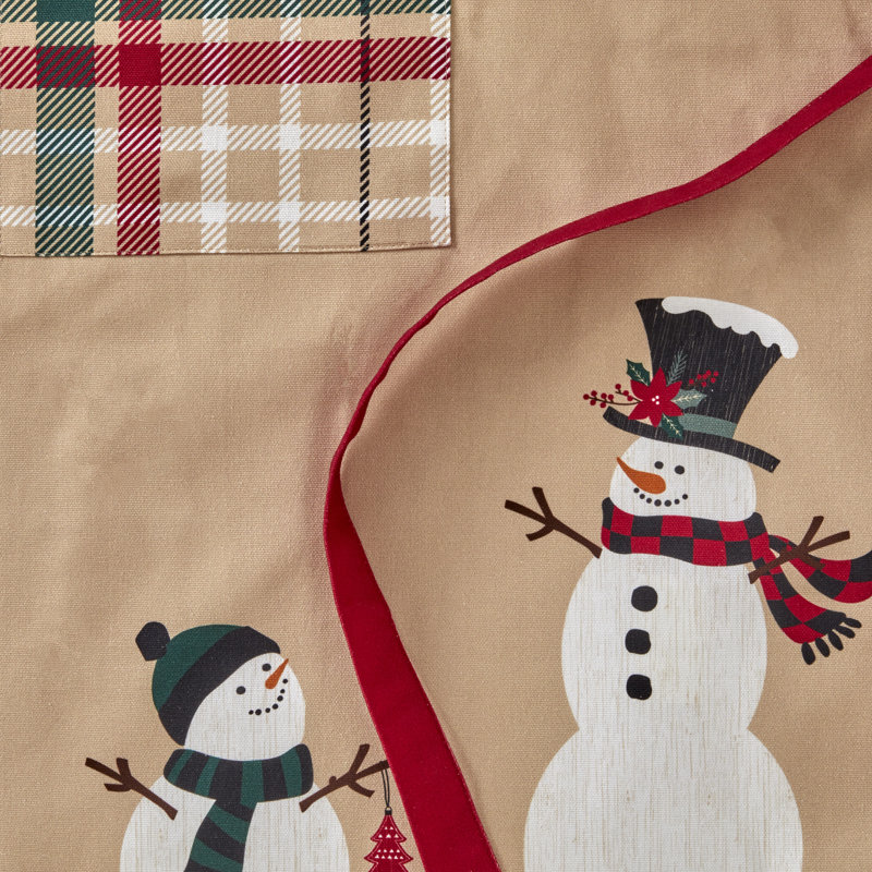 Christmas No Pattern Cotton Bib Apron