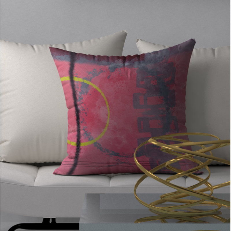 Abstract Reversible Throw Pillow, 20" x 20"