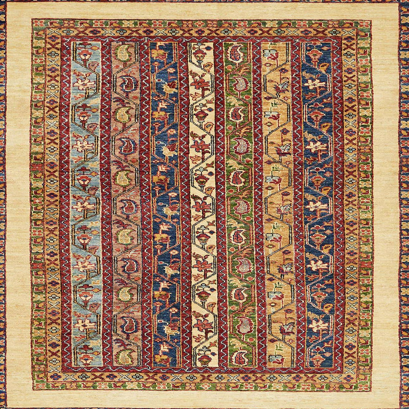 Abstract Indoor Rug, Square 6'