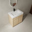 Freestanding Bathroom Vanity with White Sink & 2 Soft-Close Cabinet Doors-1594167066