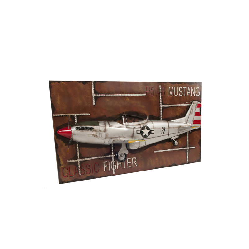 Décoration murale structure en forme de "p-51 fighter 3d" 1943 mustang