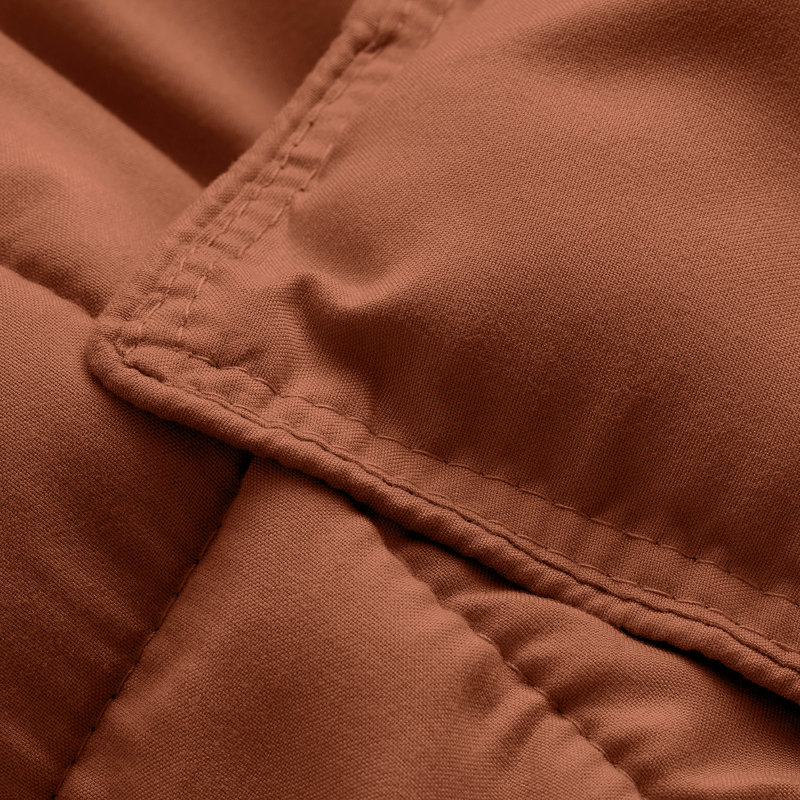 Ensemble d'édredon ultra-doux toutes saisons, Édredon pour lit simple + 1 taie décorative stan, Terra Cotta