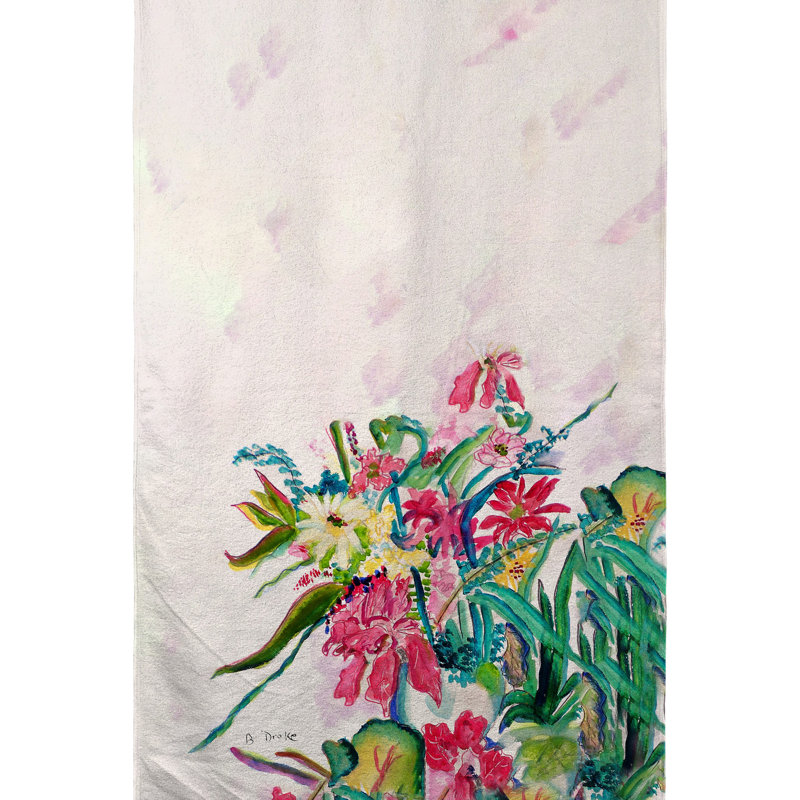 Serviette de plage à motif floral