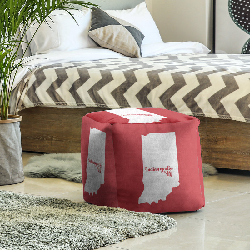 Repose-pieds cubique indianapolis indiana, Rouge