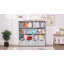 Bibliothèque pour enfants Kirklyn 125,4 cm (49,4 po) de largeur, meuble de rangement pour jouets à 7 compartiments avec 4 tiroirs et bords arrondis sécuritaires pour les enfants, blanc-96914535
