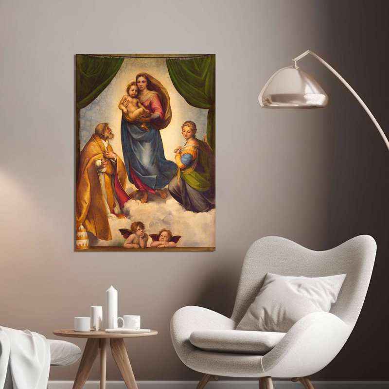 Madonna Sistina by Raffaello - Wrapped Canvas Print, 70cm H x 50cm W