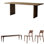 Walnut Slab Dining Table Set