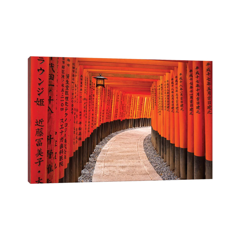 Fushimi Inari Taisha Shrine In Kyoto by Jan Becke - Wrapped Canvas Gallery-Wrapped Canvas Giclée, 20.32cm H x 30.48cm W