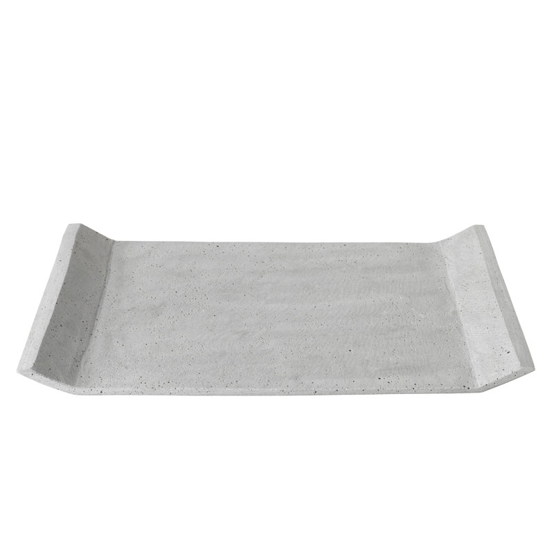 Plateau de table basse MOON, H 1,18 po x l 15,75 po x P 11,81 po, Gris clair