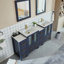  Meuble-lavabo autoportant moderne à double cuve 72 po avec plateau en céramique et miroirs assortis-62326230