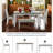 Rustic and Ergonomic Design 6-Piece Dining Table Set with 4 Wooden Chairs & 1 Bench, Distressed Finish, Brown&Grey