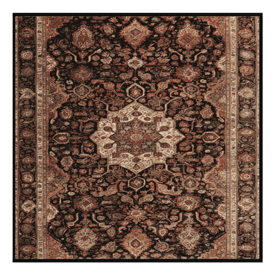 Tapis brun lavable à la machine