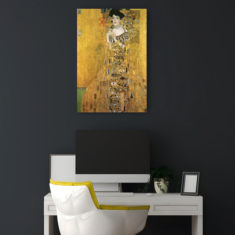 «Portrait of Adele Bloch-Bauer I», impression d'art mural classique et moderne, H 18 po x l 12 po
