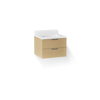 Armoire de salle de bain murale Maxstow avec lavabo et plateau en quartz