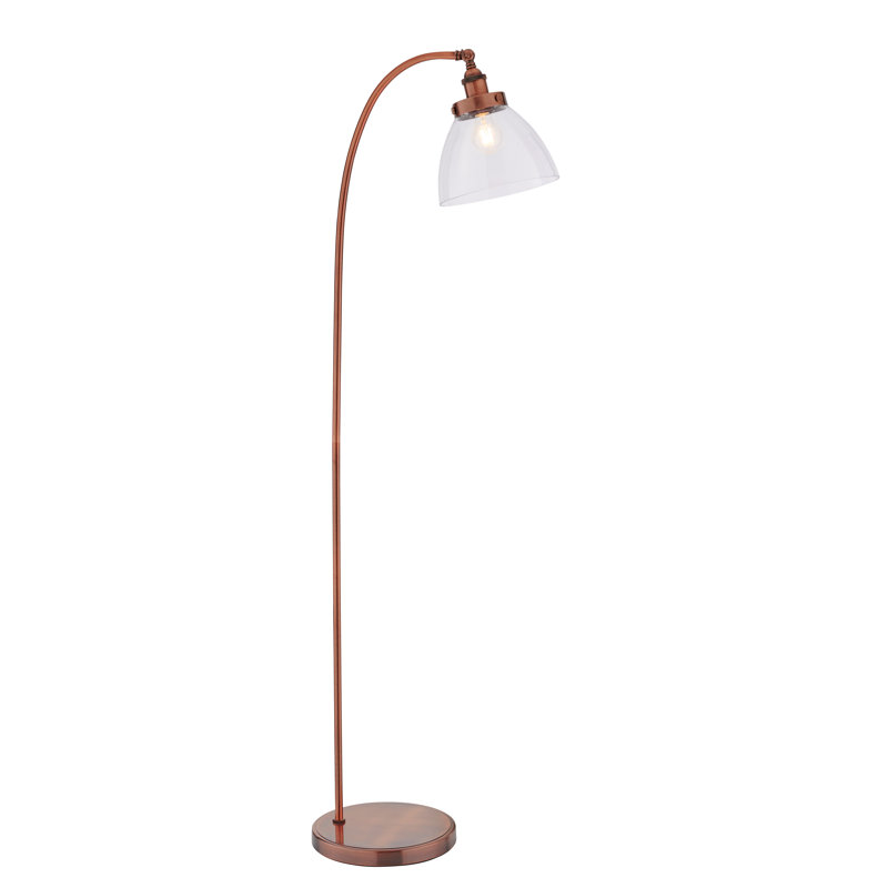 Anais 152cm Arched Floor Lamp, Copper
