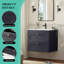 Aishwarya 55.4W x 51H cm Bathroom Vanity Unit with Basin, Floating Wall Mounted 2 Drawer-372161974