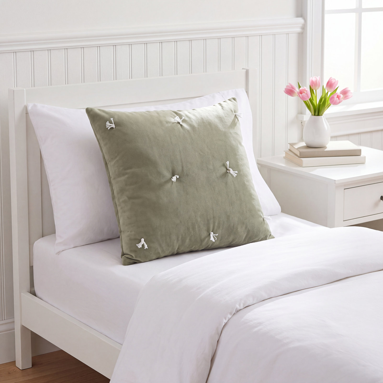Geoff 100% Cotton Pillow Sham, Euro, Laurel